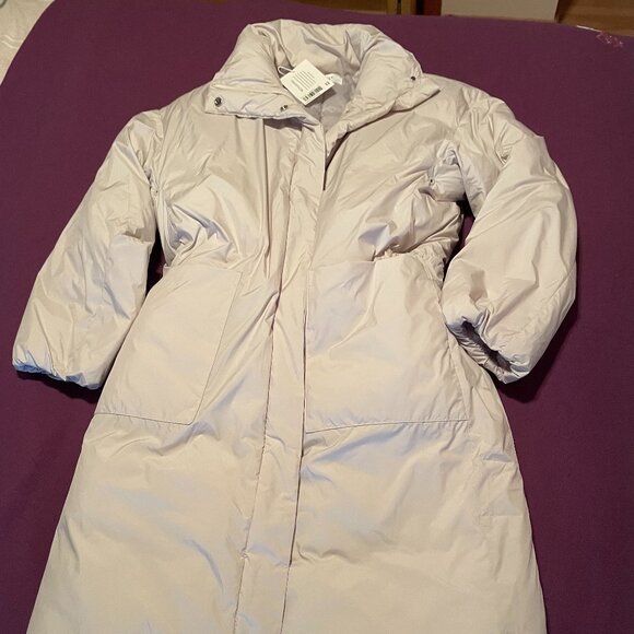 FRAME OVERSIZED DUVET PUFFER COAT - EGGSHELL - SIZE M - NEW WITH TAGS - Picture 1 of 13